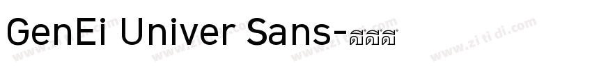 GenEi Univer Sans字体转换